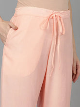 Women Peach Poly Silk Kurta Sharara With Dupatta 1